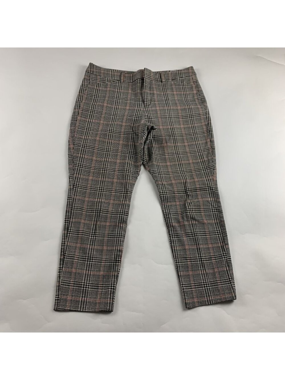 Old Navy Black & Tan Tartan Stretch Canvas Skinny Pixie Pant 12